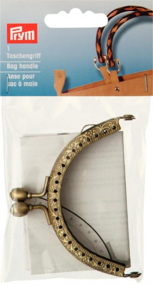 Prym Bag Purse Frame Antique Brass