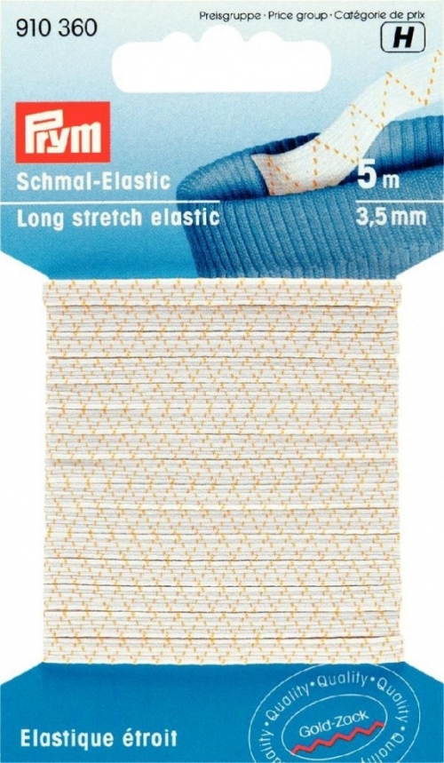 Prym Long Stretch Elastic White