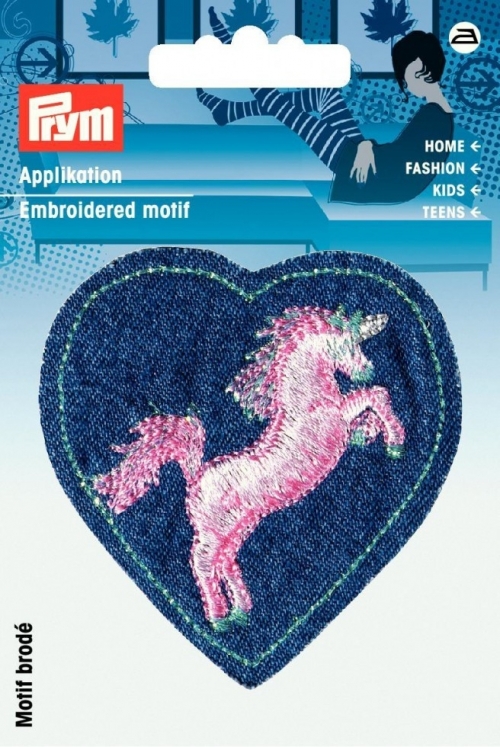 Prym Patch Motif Heart Unicorn