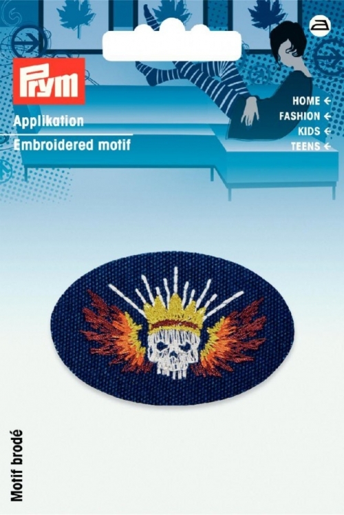 Prym Patch Motif Skull With Crown