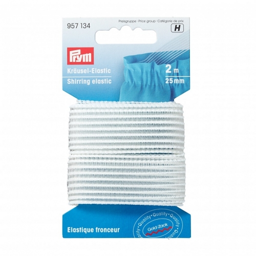 Prym Shirred Elastic Tape White