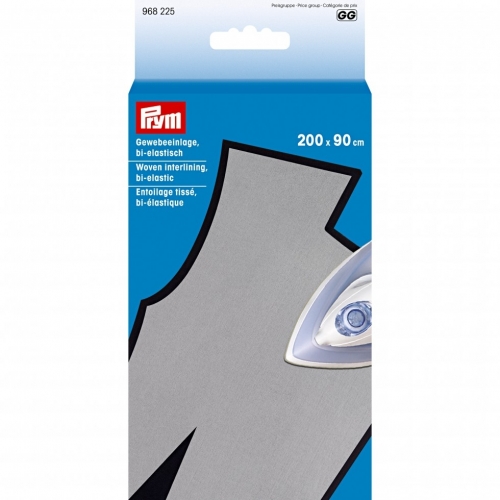 Prym Woven Iron On Bi Elastic Interfacing White