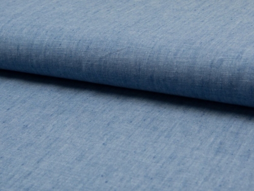 Deadstock Georgio Tweed 100% Linen Fabric Jeans Blue