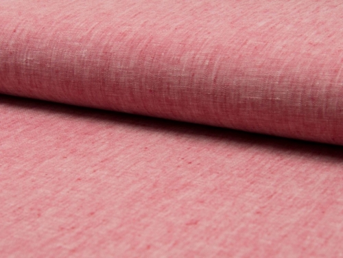Deadstock Georgio Tweed 100% Linen Fabric Red