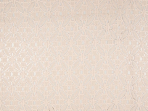 Deadstock Stretch Lace Fabric Light Salmon