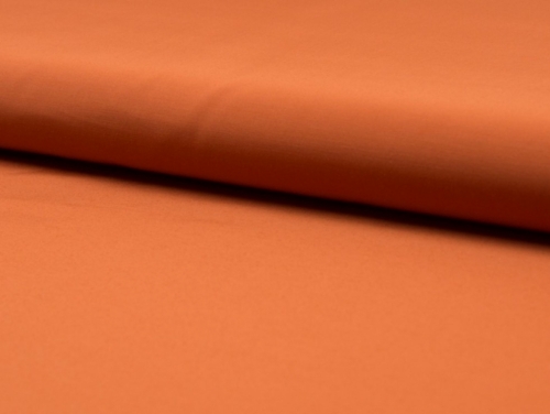 Deadstock Polycotton Memory Raincoat Coating Fabric Dusty Orange