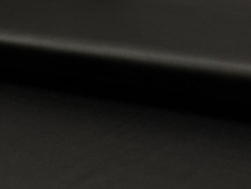 Deadstock Stretch Woven Polyester Satin Fabric Black