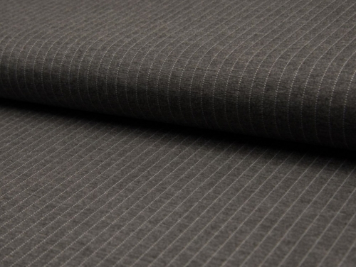 Deadstock Ponte Roma Double Stretch Knit Fabric Grey