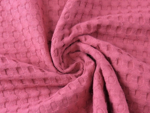 Big Cotton Waffle Fabric Pink