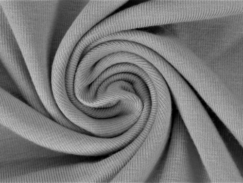 Cotton Fleece Back Sweatshirt Stretch Knit Fabric Fossil Grey