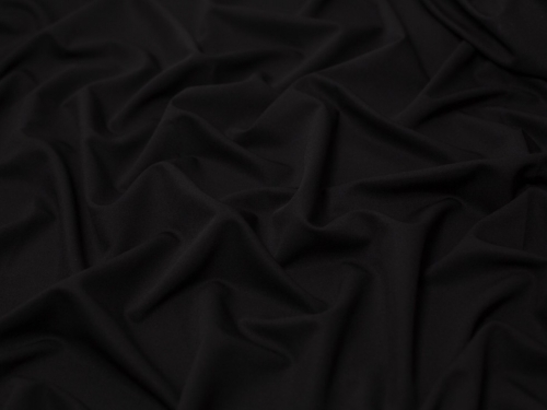Minerva Core Range Stretch Woven Fine Gabardine Twill Fabric Black