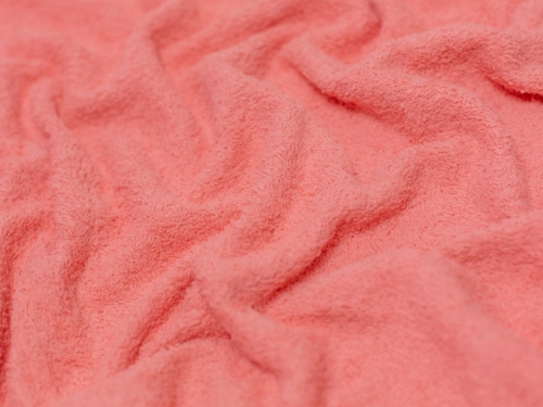 Minerva Core Range Luxury Cotton Towelling Fabric Coral