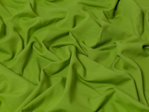 Minerva Core Range Cotton Lycra Jersey Stretch Knit Fabric Lime Green