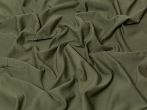 Minerva Core Range Cotton Lycra Jersey Stretch Knit Fabric Army Green