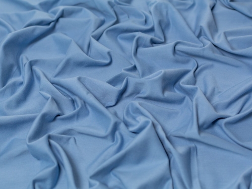 Minerva Core Range Cotton Lycra Jersey Stretch Knit Fabric Soft Blue