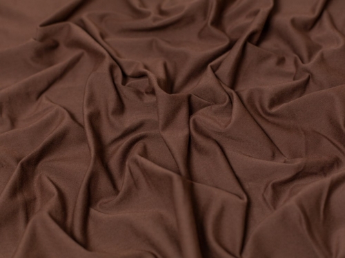 Minerva Core Range Cotton Lycra Jersey Stretch Knit Fabric Brown