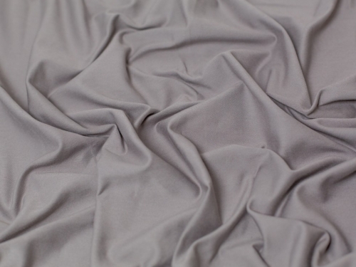 Minerva Core Range Cotton Lycra Jersey Stretch Knit Fabric Fossil Grey