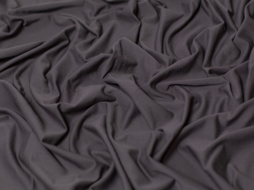 Minerva Core Range Cotton Lycra Jersey Stretch Knit Fabric Anthracite