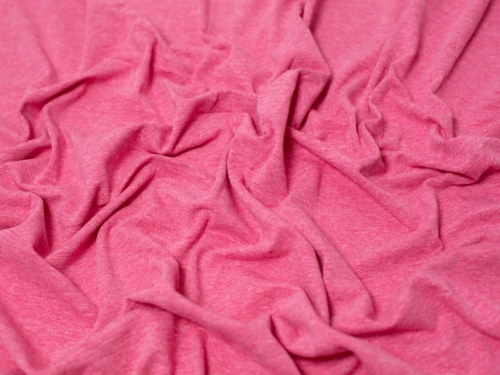 Minerva Core Range Melange Cotton Jersey Stretch Knit Fabric Sugar Pink