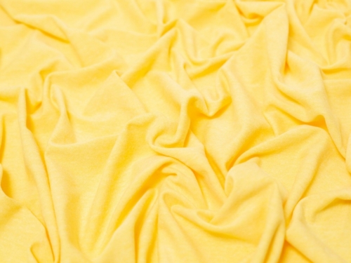 Minerva Core Range Melange Cotton Jersey Stretch Knit Fabric Soft Yellow