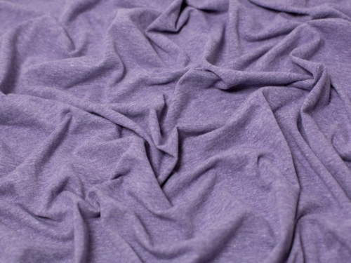 Minerva Core Range Melange Cotton Jersey Stretch Knit Fabric Heather