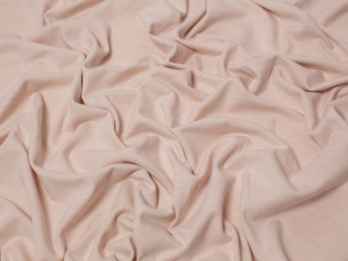 Minerva Core Range Melange Cotton Jersey Stretch Knit Fabric Papyrus