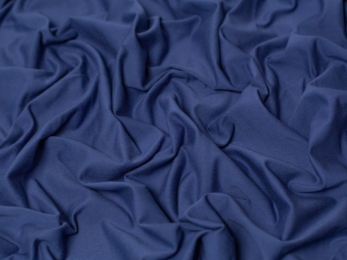 Minerva Core Range Cotton Lycra Jersey Stretch Knit Fabric Dark Jeans Blue