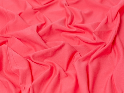 Minerva Core Range Cotton Lycra Jersey Stretch Knit Fabric Dark Coral