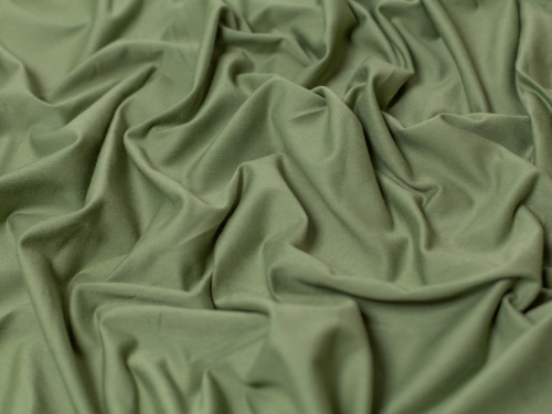 Minerva Core Range Cotton Lycra Jersey Stretch Knit Fabric Fern Green