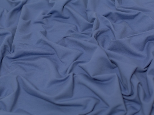 Minerva Core Range Medium Loop Back French Terry Stretch Knit Fabric Smoke Blue