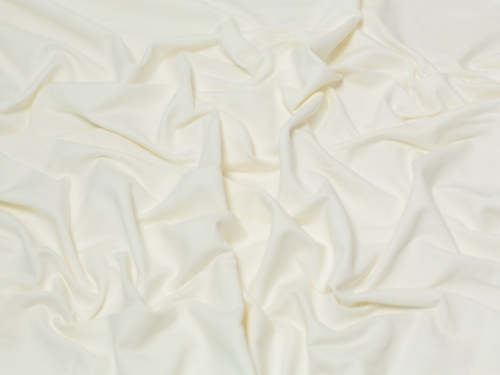 Minerva Core Range Medium Loop Back French Terry Stretch Knit Fabric Ivory