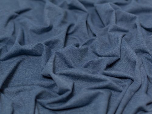 Minerva Core Range Medium Loop Back French Terry Stretch Knit Fabric Jeans Blue
