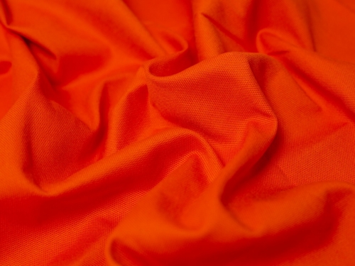 Minerva Core Range Washed Cotton Canvas Fabric Fire Orange