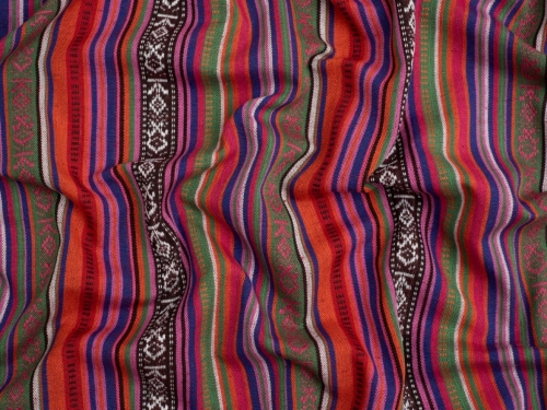 Minerva Core Range Mexico Woven Stripe Jacquard Canvas Fabric Orange