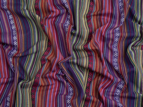 Minerva Core Range Mexico Woven Stripe Jacquard Canvas Fabric Magenta Pink