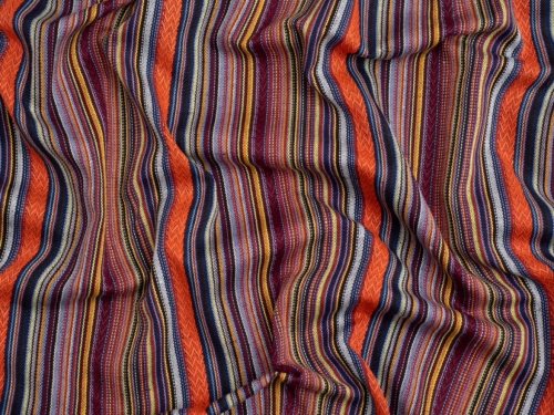 Minerva Core Range Mexico Woven Stripe Jacquard Canvas Fabric Begonia