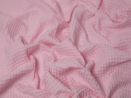 Minerva Core Range Medium Cotton Waffle Fabric Rose Pink