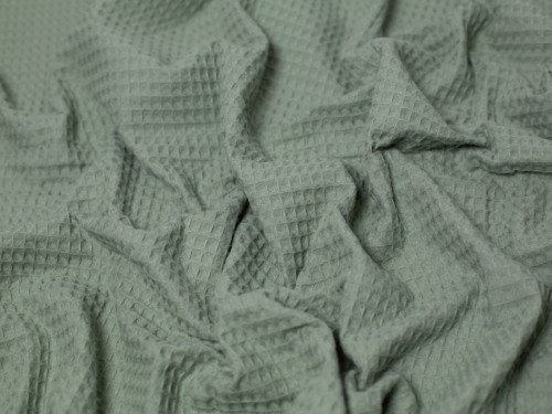 Minerva Core Range Medium Cotton Waffle Fabric Dusky Green