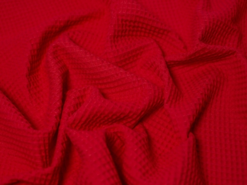 Minerva Core Range Medium Cotton Waffle Fabric Red