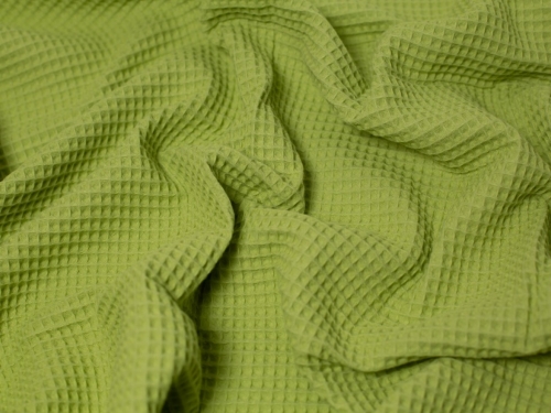 Minerva Core Range Medium Cotton Waffle Fabric Lime Green