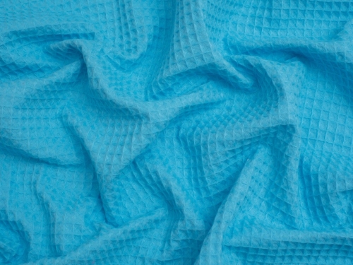 Minerva Core Range Medium Cotton Waffle Fabric Turquoise