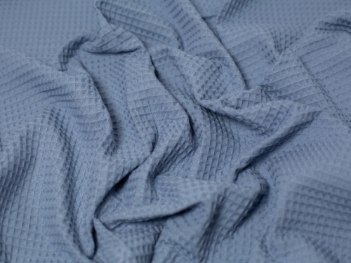 Minerva Core Range Medium Cotton Waffle Fabric Soft Blue