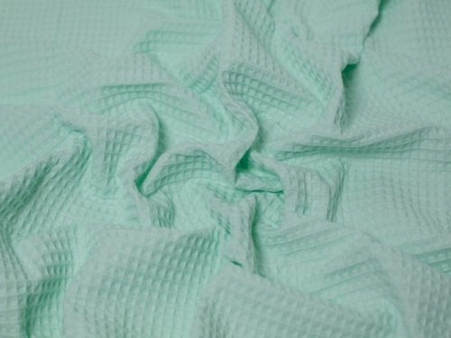 Minerva Core Range Medium Cotton Waffle Fabric Bright Mint