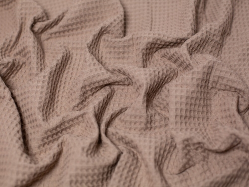 Minerva Core Range Medium Cotton Waffle Fabric Coffee