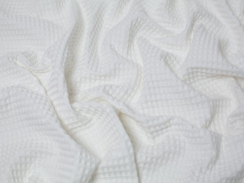 Minerva Core Range Medium Cotton Waffle Fabric White