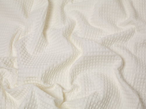 Minerva Core Range Medium Cotton Waffle Fabric Ivory