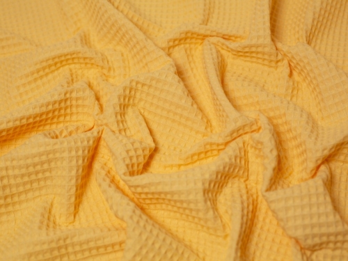 Minerva Core Range Medium Cotton Waffle Fabric Lemon Yellow