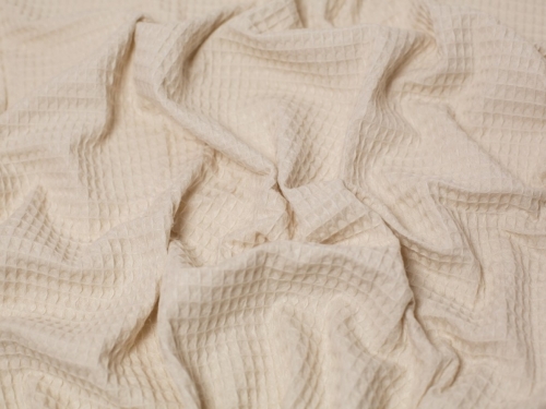 Minerva Core Range Medium Cotton Waffle Fabric Almond