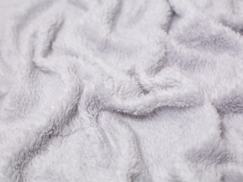 Minerva Core Range Cotton Sherpa Fleece Fur Fabric Silver Grey