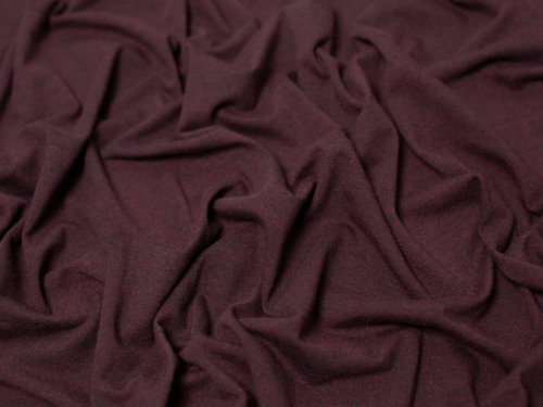 Minerva Core Range Melange Cotton Jersey Stretch Knit Fabric Rosewood